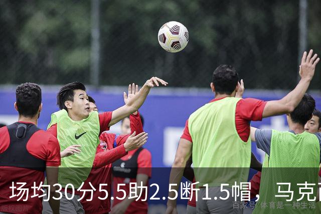 场均30分5.5助2.5断1.5帽，马克西开季两场命中率50%